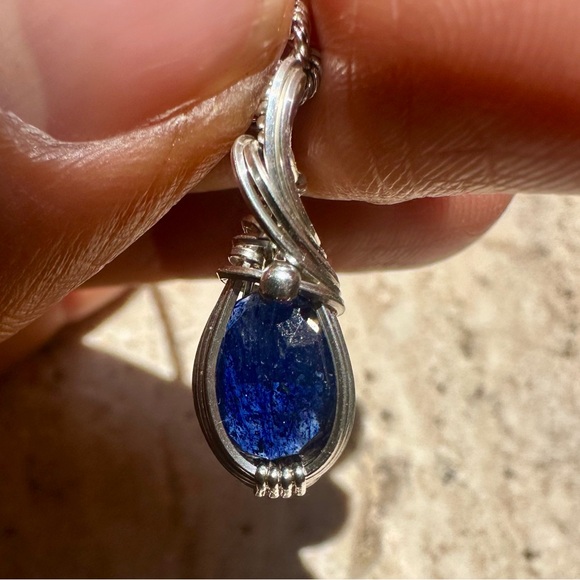 artifice jewelry Jewelry - Sterling Silver Blue Sapphire Necklace Pendant